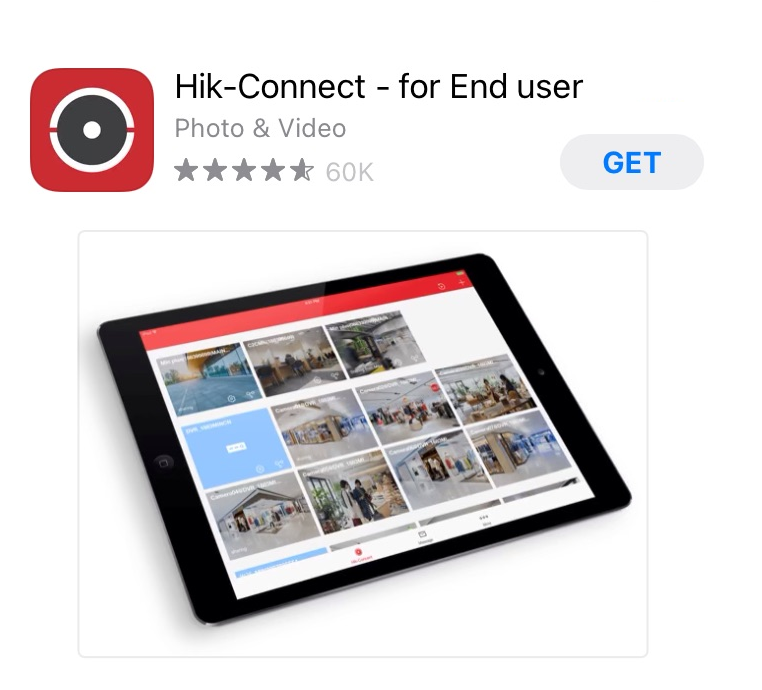 HikConnect app for IOS